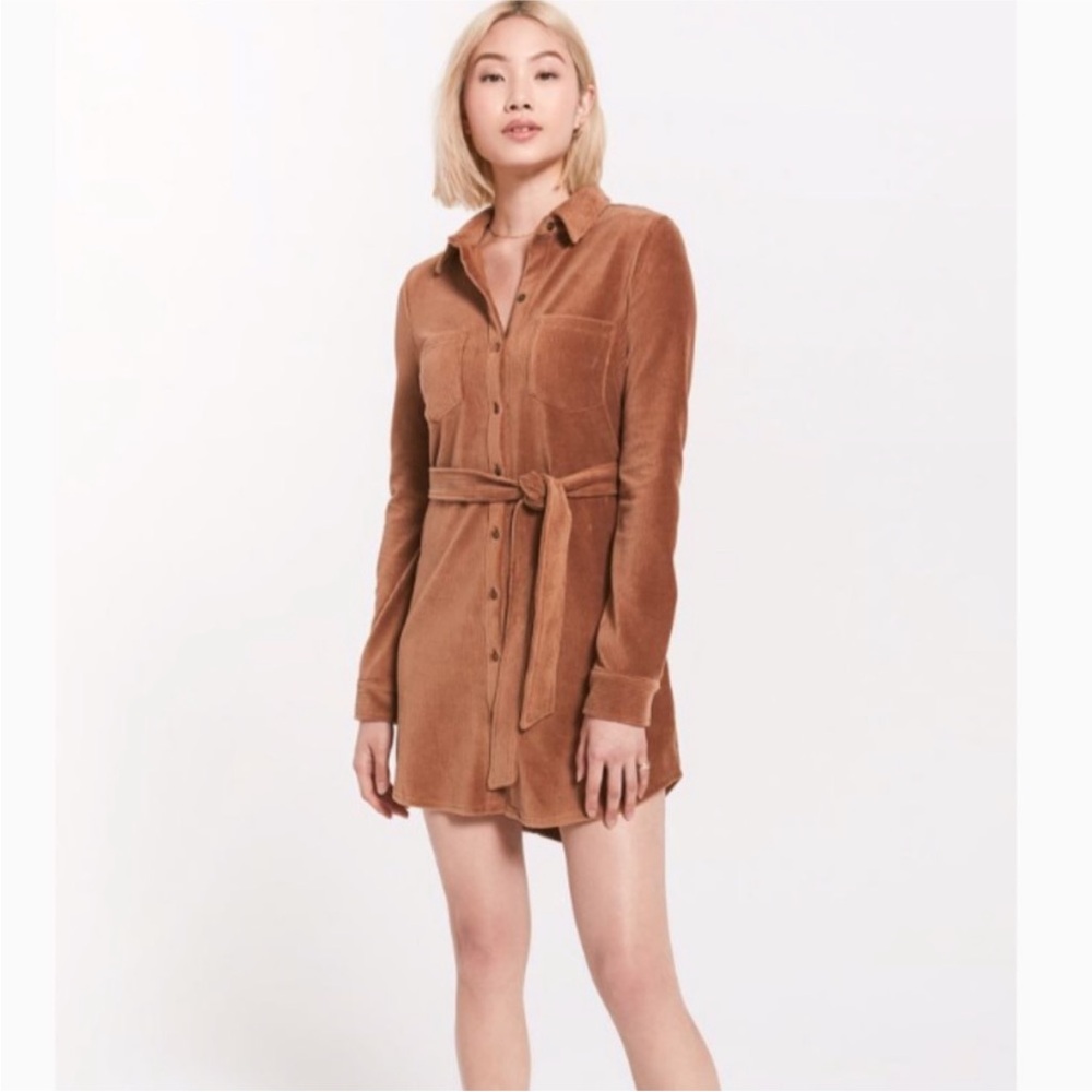 Z Supply Emelyn Cord Dress in Camel